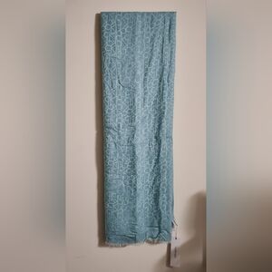 Calvin Klein Light Blue Monogram Scarf